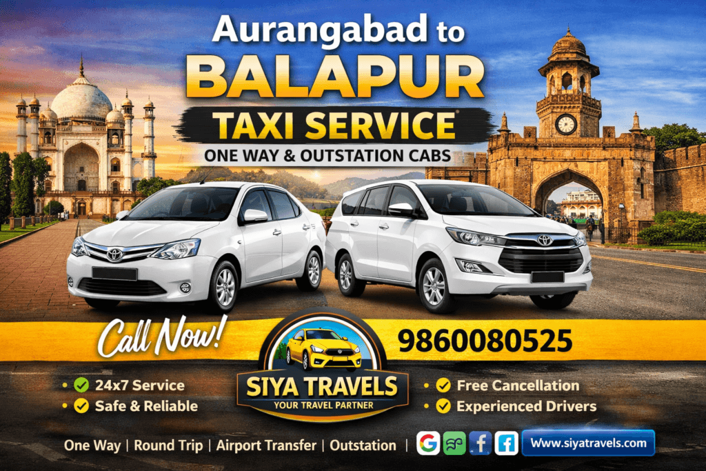 Aurangabad to Balapur Taxi Service by Siya Travels