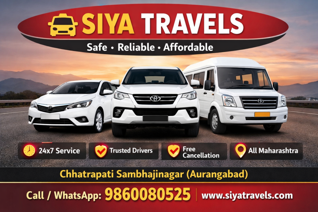 Aurangabad to Nevasa Taxi Service by Siya Travels