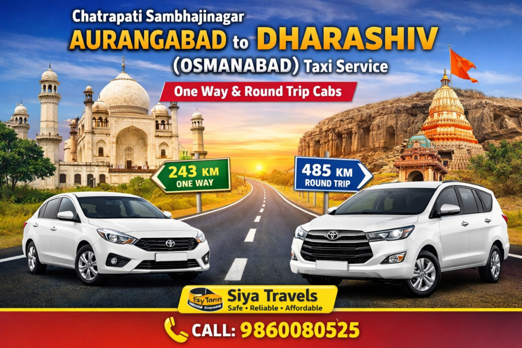 Chatrapati Sambhajinagar Aurangabad to Dharashiv Taxi Service