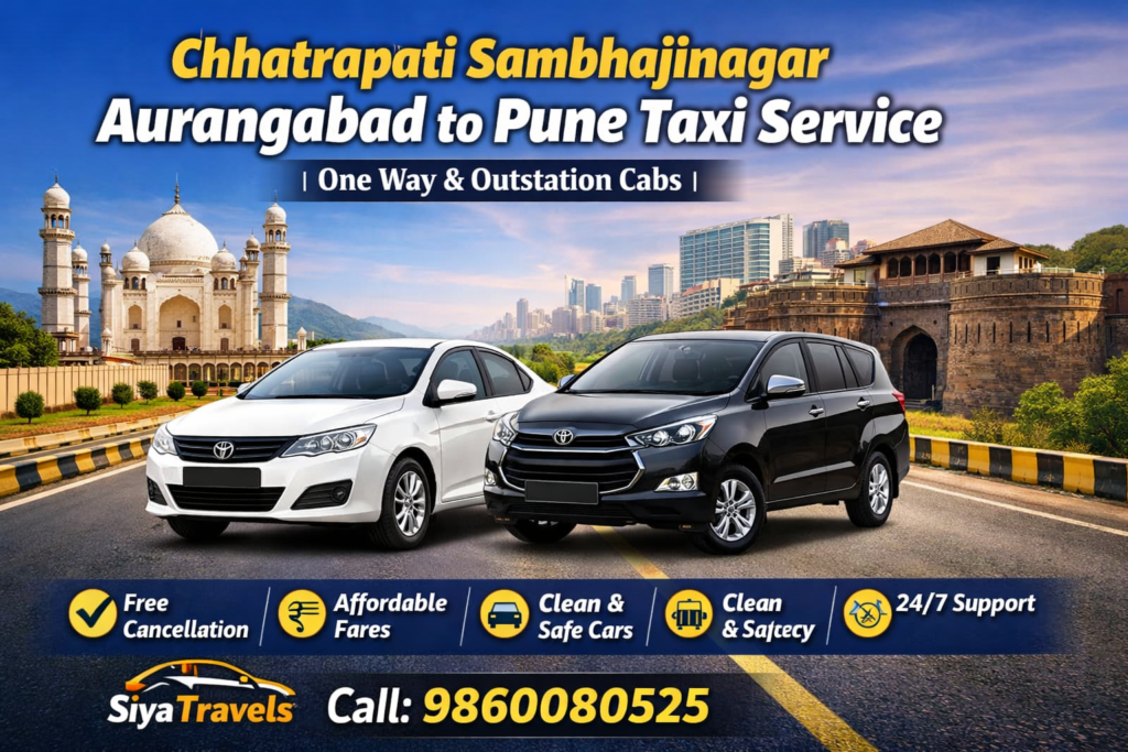 Chhatrapati Sambhajinagar Aurangabad to Pune Taxi Service