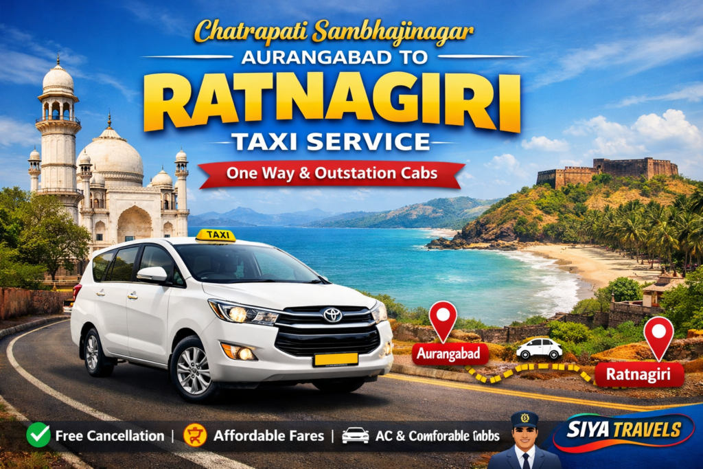 Chatrapati Sambhajinagar Aurangabad to Ratnagiri Taxi Service