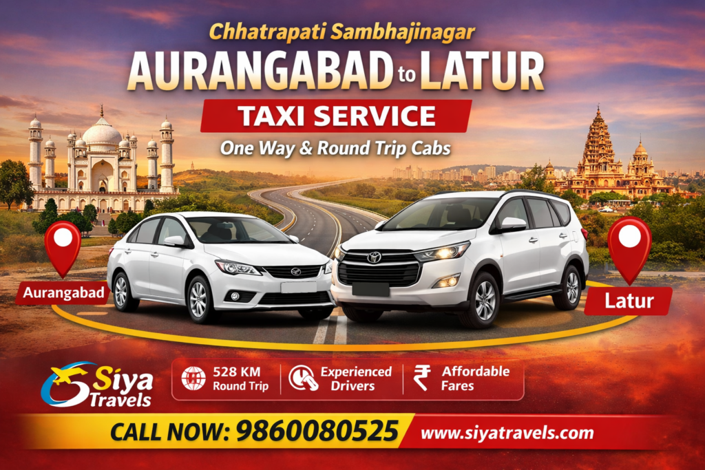 Chhatrapati Sambhajinagar Aurangabad to Latur Taxi Service