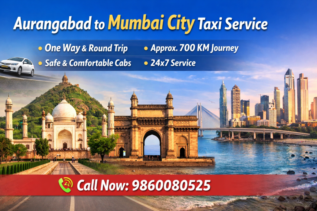 Chatrapati Sambhajinagar Aurangabad to Mumbai City Taxi Service