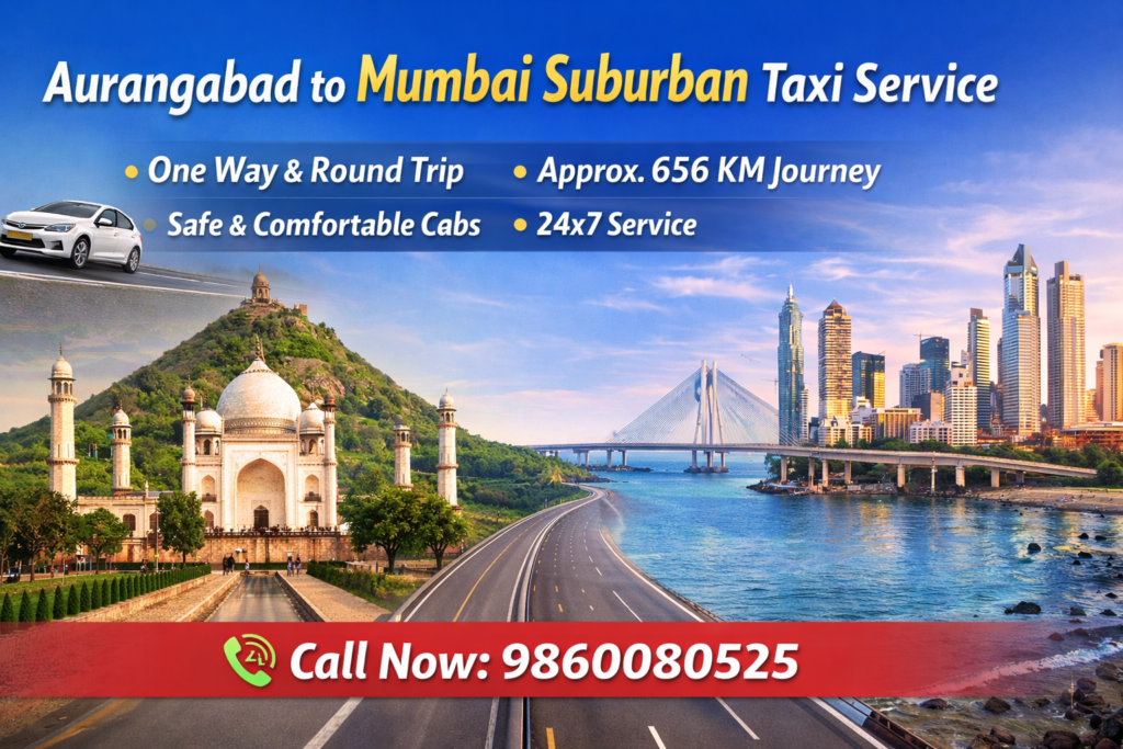 Chatrapati Sambhajinagar Aurangabad to Mumbai Suburban Taxi Service
