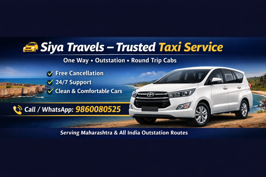 Aurangabad to Sindhudurg Taxi Service One Way & Outstation Cabs