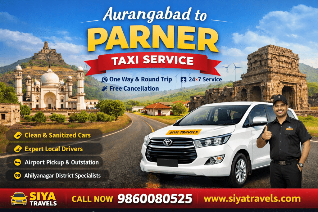 Aurangabad to Parner Taxi Service by Siya Travels