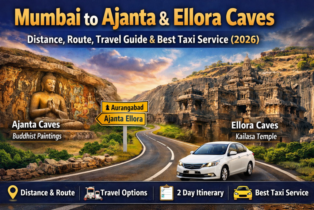 Mumbai to Ajanta and Ellora Caves travel guide with route distance and itinerary