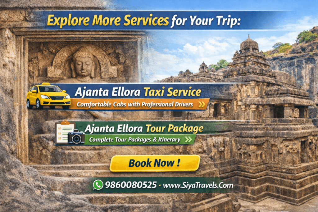 Pune to Ajanta Ellora Caves taxi service and tour package banner