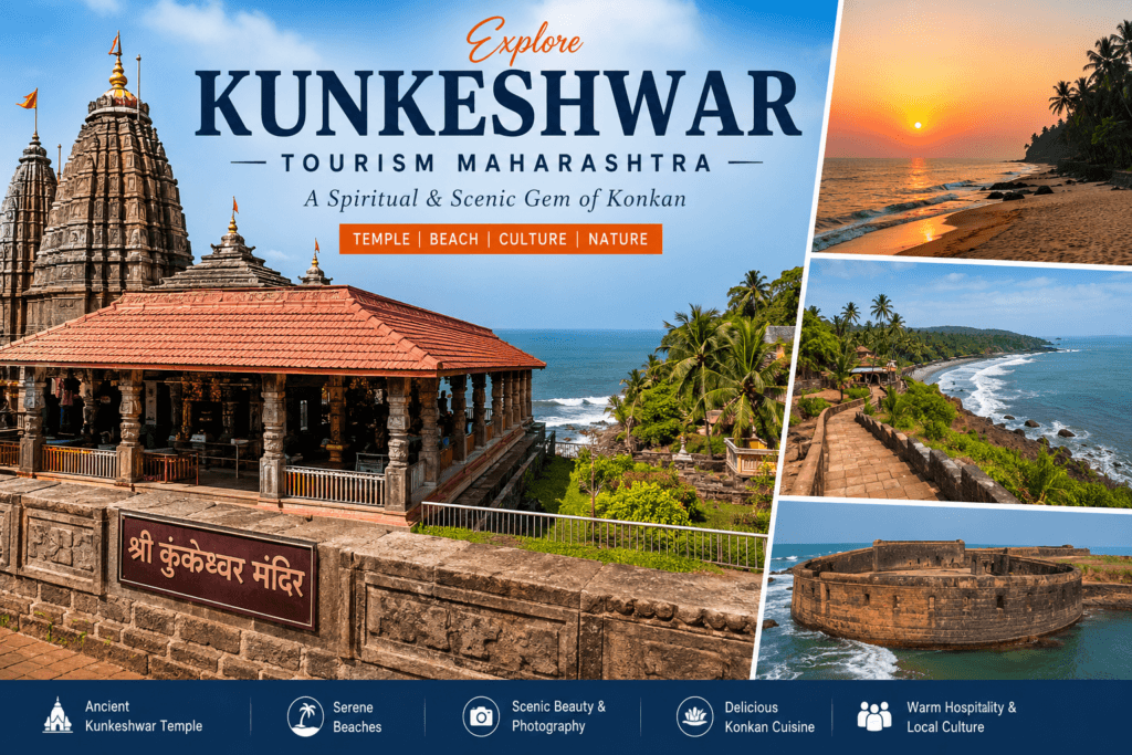 Kunkeshwar Tourism Maharashtra featuring the famous Kunkeshwar Mahadev Temple and scenic beach