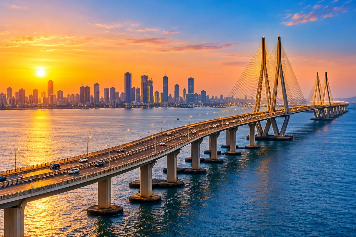 Bandra Worli Sea Link bridge in Mumbai, Maharashtra