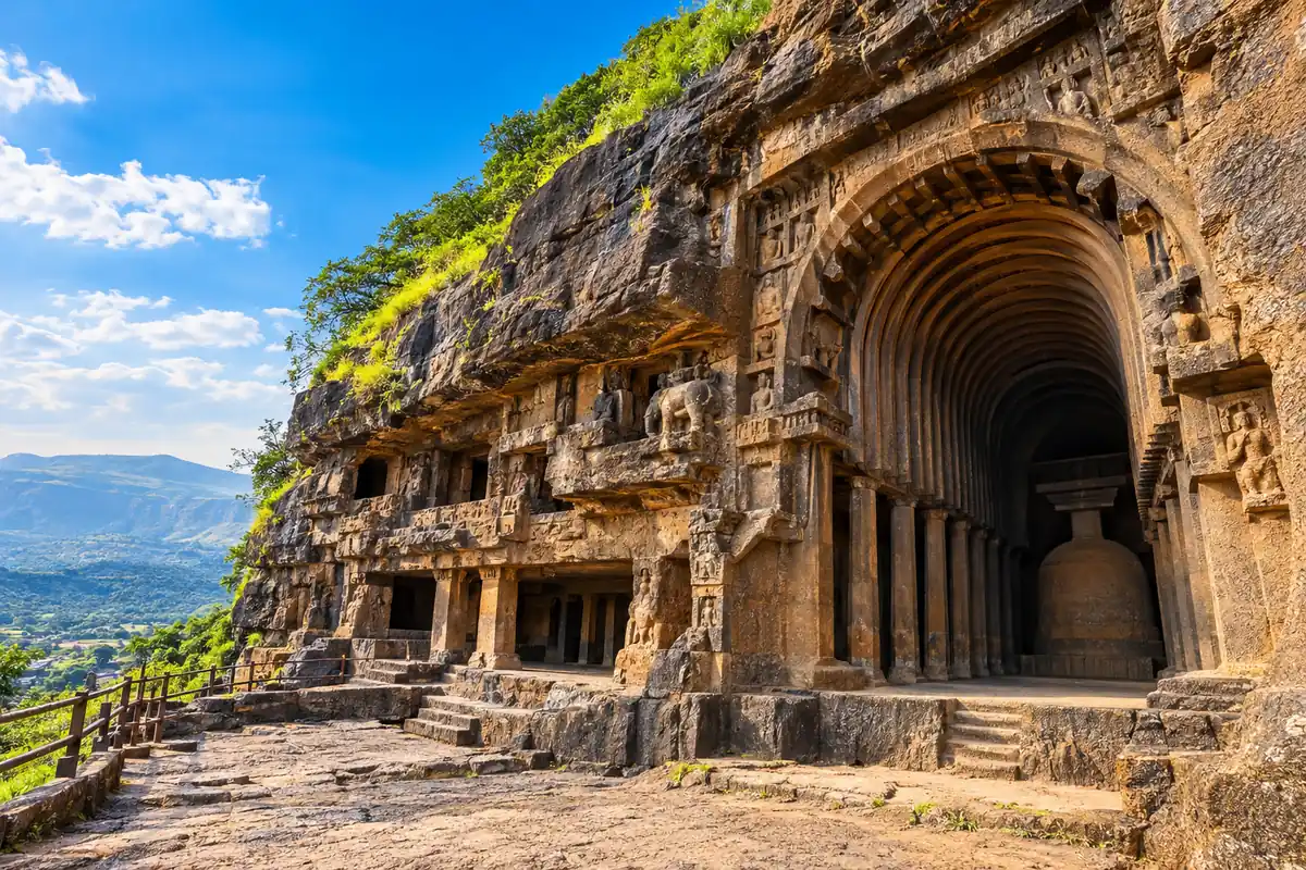Bhaja Caves near Lonavala, Pune district, Maharashtra