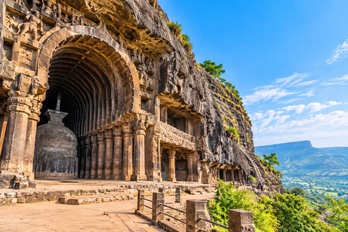 Karla Caves ancient Buddhist caves near Lonavala, Pune district, Maharashtra