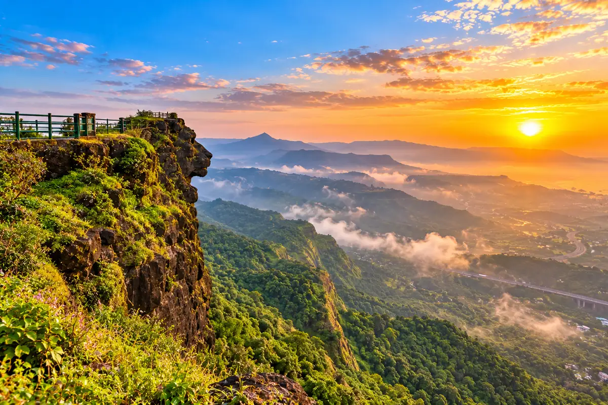 Lion's Point viewpoint near Lonavala, Pune district, Maharashtra