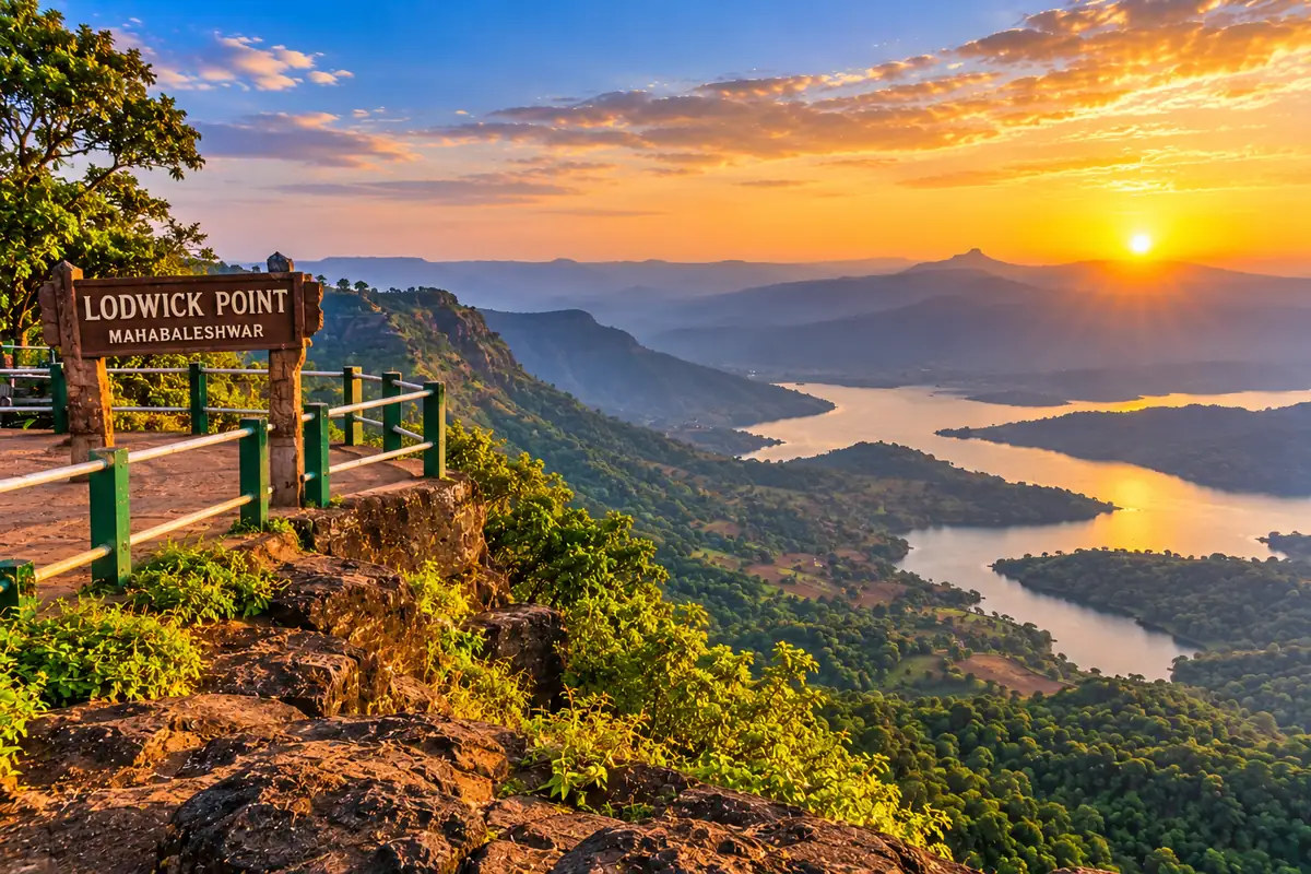 Lodwick Point viewpoint in Mahabaleshwar, Satara district, Maharashtra