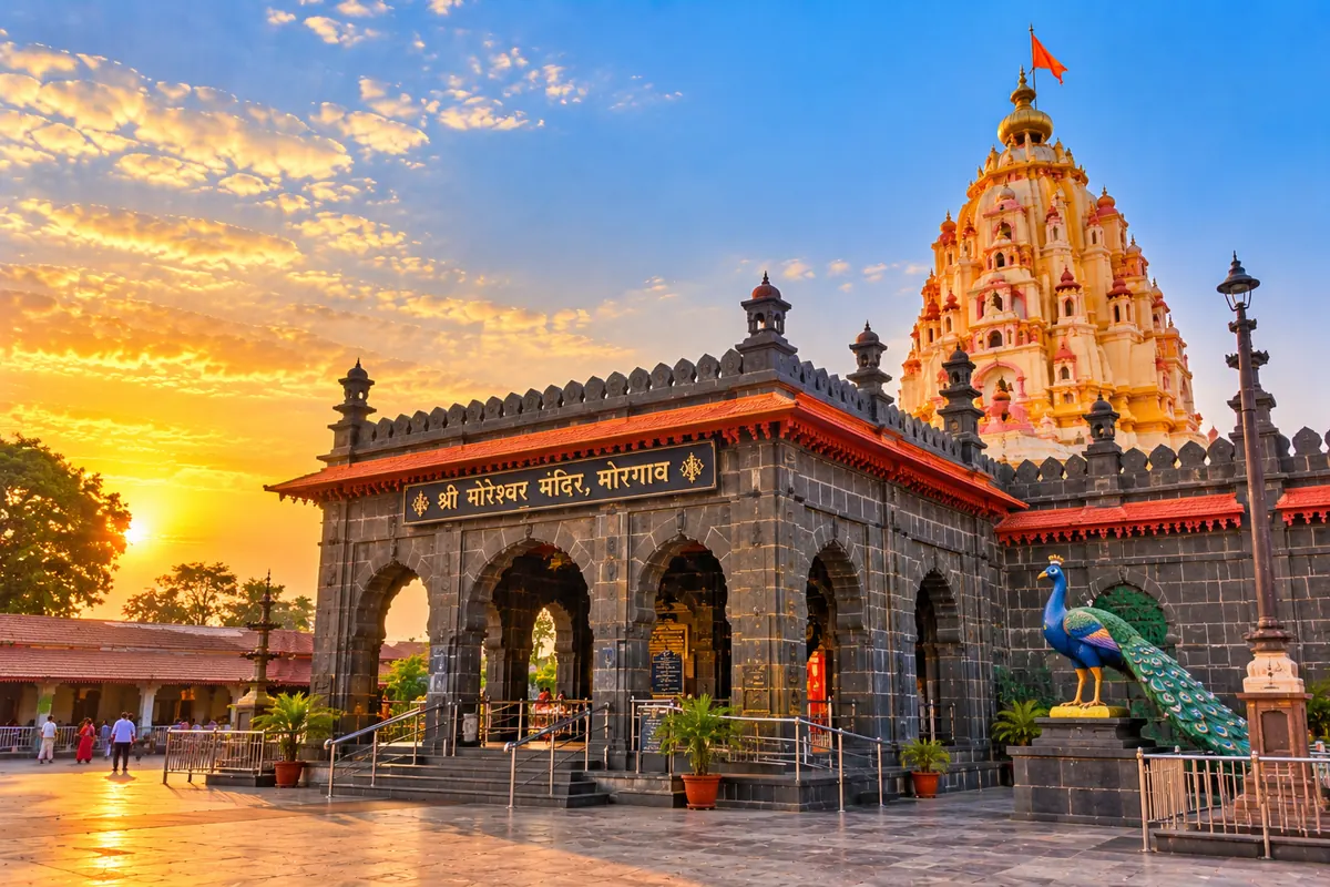 Mayureshwar Ganpati Temple at Morgaon, Pune district, Maharashtra