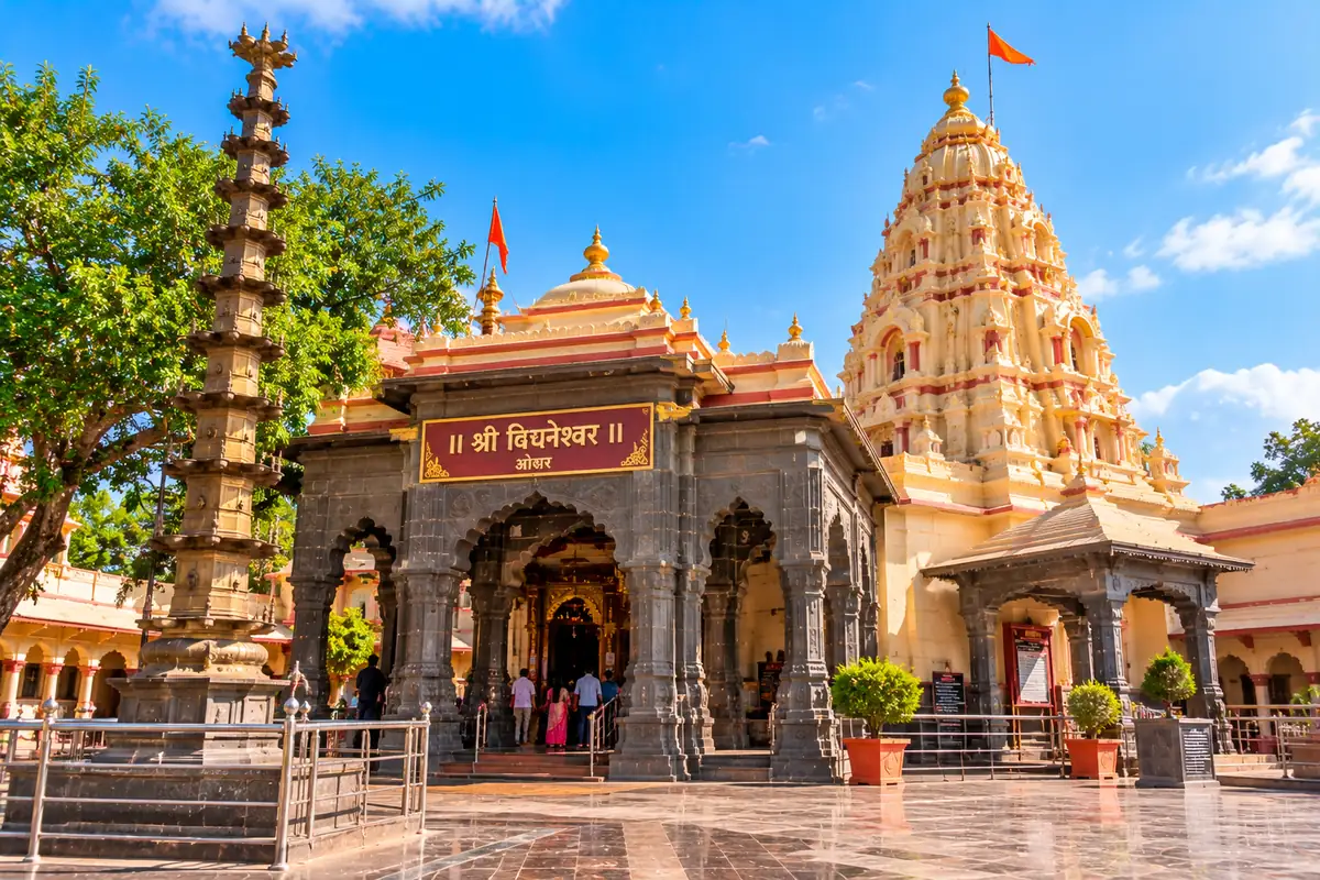 Vighneshwar Ganpati Temple at Ozar, Pune district, Maharashtra