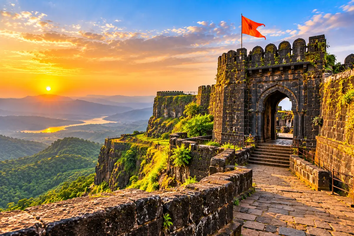 Raigad Fort capital of Chhatrapati Shivaji Maharaj near Mahad, Raigad district, Maharashtra
