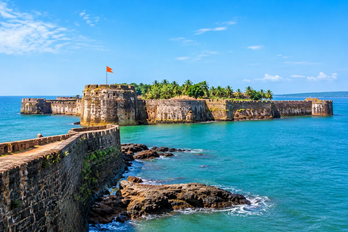Sindhudurg Fort on an island off Malvan, Sindhudurg, Maharashtra