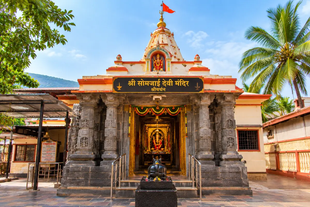 Somjai Devi Temple in Shrivardhan, Raigad, Maharashtra