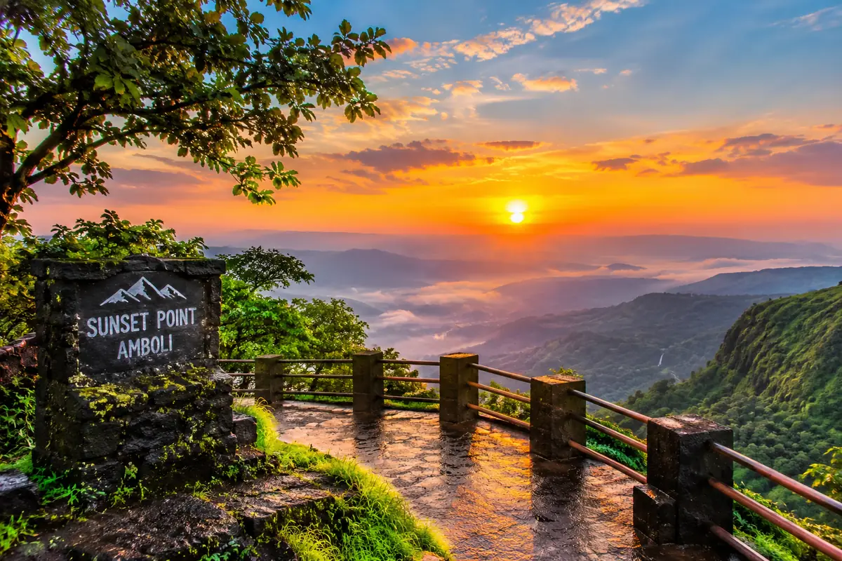 Sunset Point at Amboli Ghat, Sindhudurg, Maharashtra