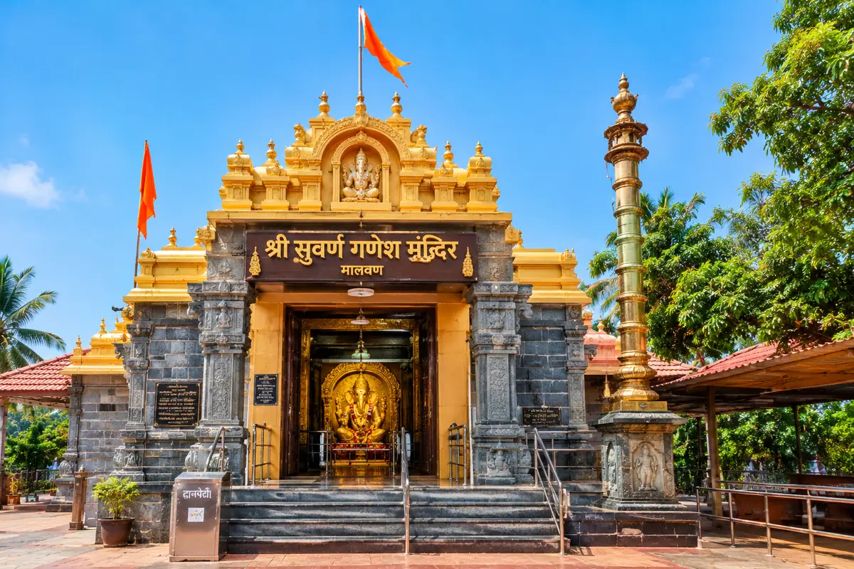 Suvarna Ganesh Temple in Malvan area, Sindhudurg, Maharashtra