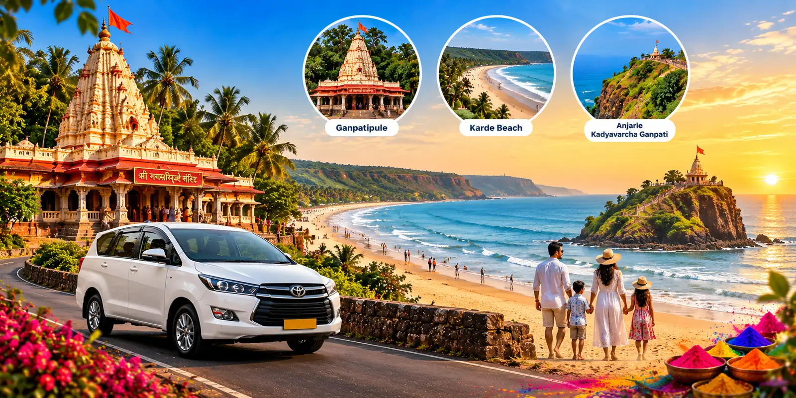 Dapoli with Ganpatipule Holi Special – Maharashtra tour package with private taxi