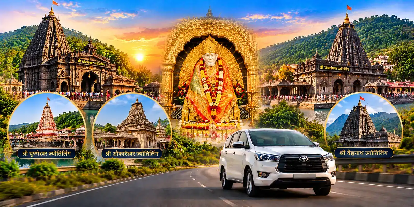Five Jyotirlinga Tour – Maharashtra tour package with private taxi